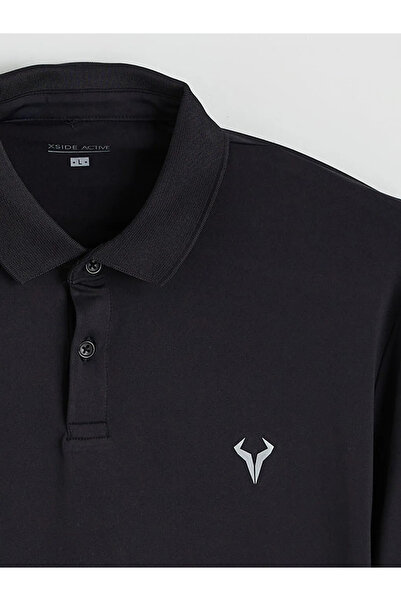LC Waikiki Tricou sport negru pentru bărbați cu guler polo