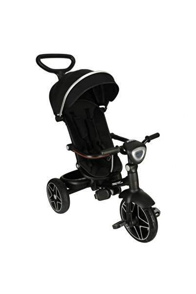 Ikonka Trike Fix Elite Black children's tricycle, made of steel, with reversi...