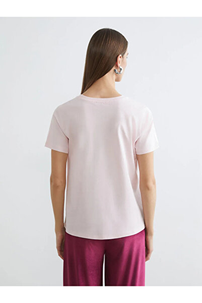 LC Waikiki Pink Crew Neck Women's T-Shirt