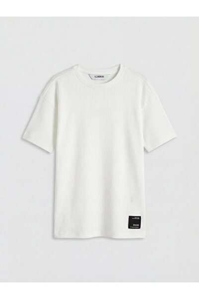 LC Waikiki Екру мъжка детска тениска с релефна текстура