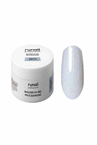 RUNAİL PROFESSİONAL Builder UV Gel Milk Diamond, 15 gr Yansıtıcı Modelleme Je...