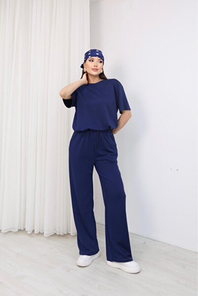 Elit Women's Modal Fabric Crew Neck Short Sleeve Bottom Top Set