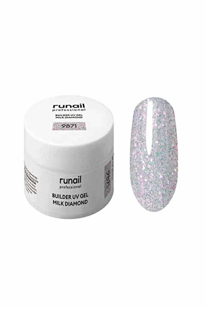 RUNAİL PROFESSİONAL Builder UV Gel Milk Diamond, 15 gr Yansıtıcı Modelleme Je...