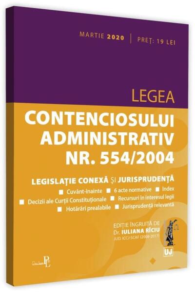 Editura Universul Juridic Administrative Litigation Law No. 554/2004, l