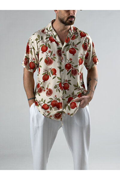 COCOPELLI Nar Patterned Men's Shirt Coc2971