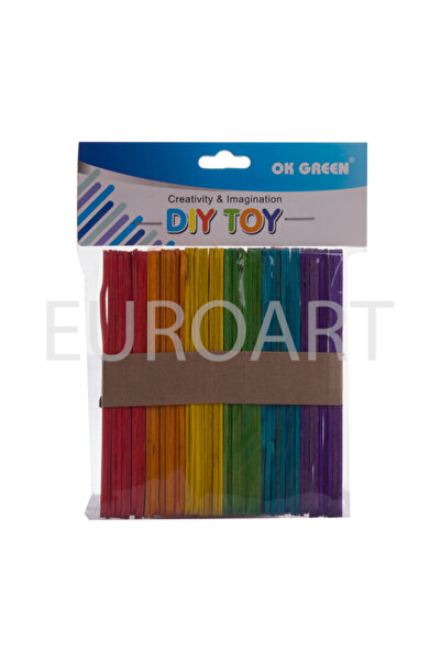 decotoys Betisoare colorate lemn S 6 seturi