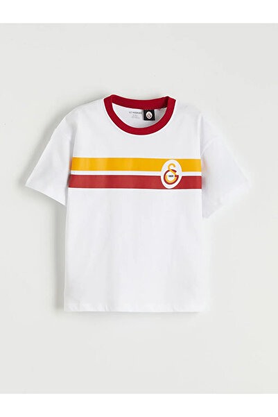 LC Waikiki Tricou alb cu imprimeu Galatasaray pentru băieți, pachet de 2