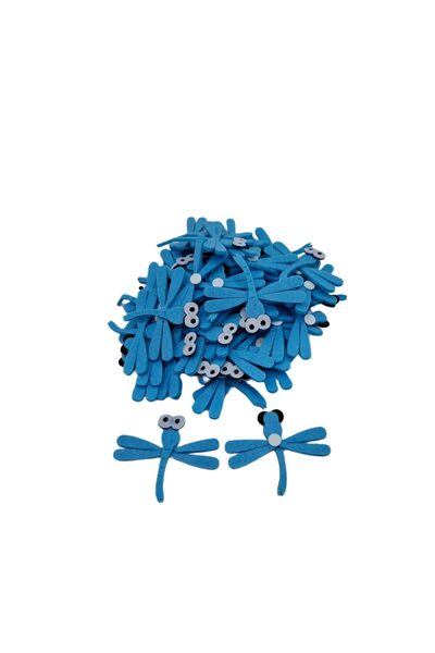 decotoys Figurina fetru libelula 50/set bleu