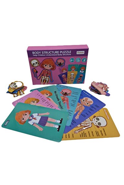 decotoys Puzzle Lemn Corpul Uman Băiat