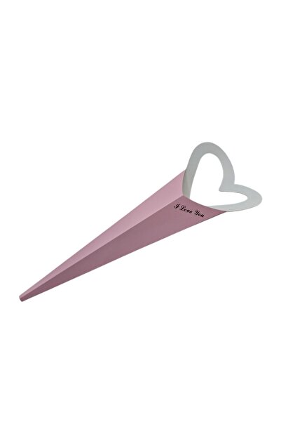 decotoys Ambalaj din hârtie pentru flori roz inima 12/set