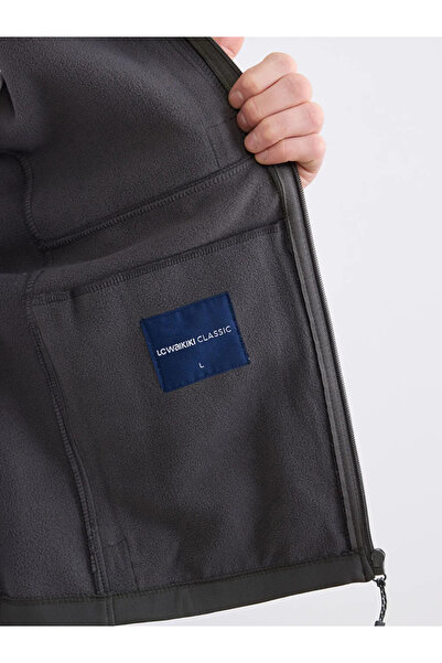 LC Waikiki Khaki Standard Fit Stand Collar Men's Vest