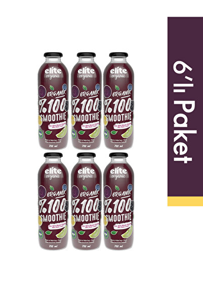 Elite Naturel 6'lı Organik %100 Smoothie Mor 700 Ml
