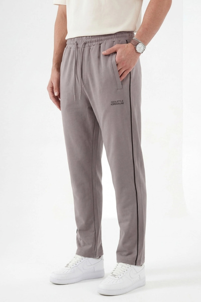 EXSPORT Men's Comfortable Transitional Straight-Leg Sweatpants with Piped Bac...