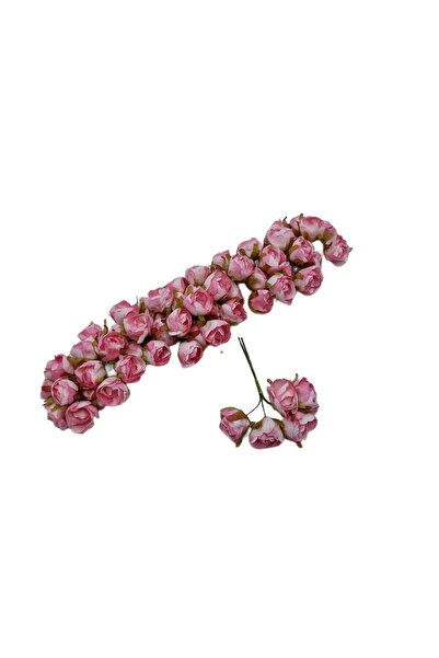 decotoys Flori artificiale 60 trandafiri alb-roz