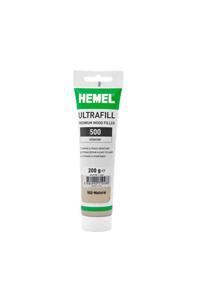 Hemel Ultrafill Premium İç Mekan Ahşap Tamir Macunu Su Bazlı Naturel Krem 200 gr