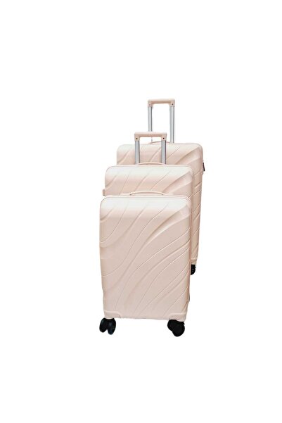 decotoys Polypropylene suitcases 3/set pale pink