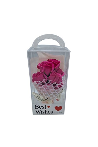 decotoys Buchet din 7 trandafiri artificiali