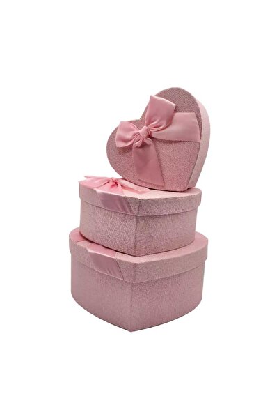 decotoys Cutie carton inima 3/set Roz