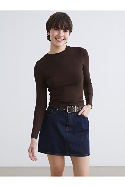 LC Waikiki Rmz Gi̇yi̇m Farkiyla Zero Roba Collar Ribbed Women's Bodysuit