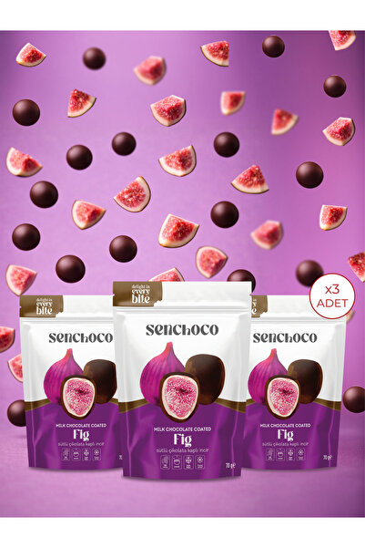 Sütlü Çikolata Kaplı İncir Draje 3'lü Paket (3 x 70 g)