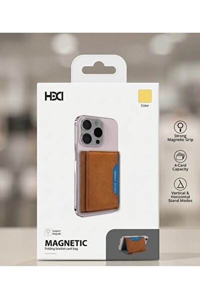 Magsafe Kılıf kartlıklı cüzdanlı arka yüzeyi mat manyetik kapak