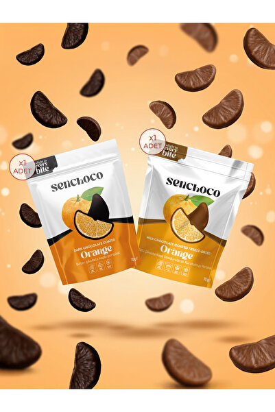 Çikolata Kaplı Portakal Draje Karışık 2'li Paket - Sütlü ve Bitter (2 x 70 g)
