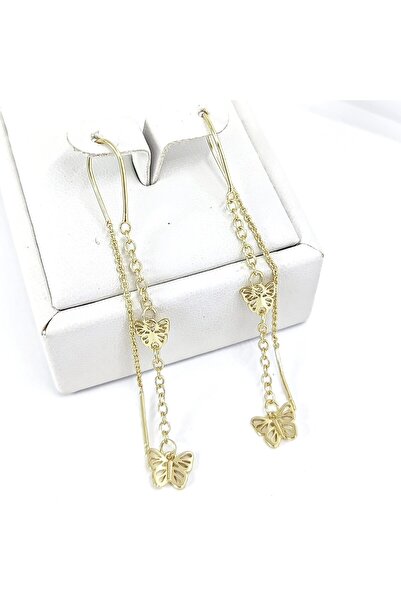 Milena Cercei Placati Cu Aur 14k in Doua Straturi , hipoalergenici, - Lungime...