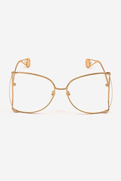 Gucci Women GG0252S Seasonal Icon Sunglasses, Gold/Transparent