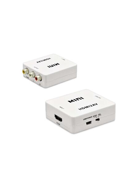 ForWhat White Full Hd 1080P HDMI to Av Converter for Office Home Office Devices