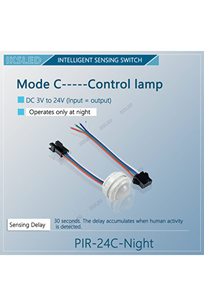Choice PIR-24C-N 12V/24V LED Human Body Infrared PIR Sensor Switch with 1-Sec...