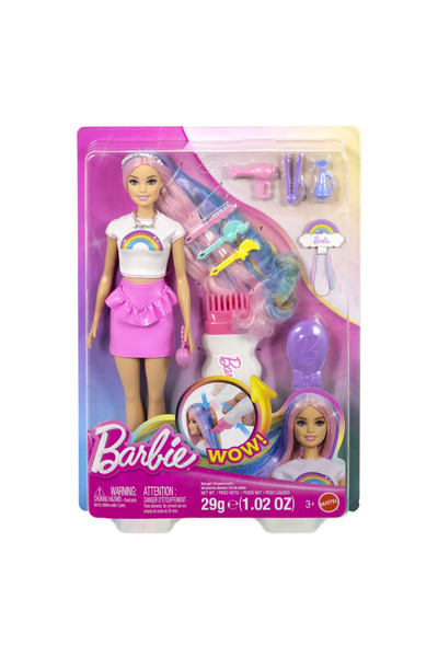 Barbie Set pentru păpuși - Păr și accesorii strălucitoare în culorile curcube...