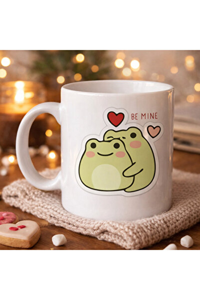 CT STONES Model 41 Cană de porțelan cu design Be Mine Cute Frog cu model Cană...