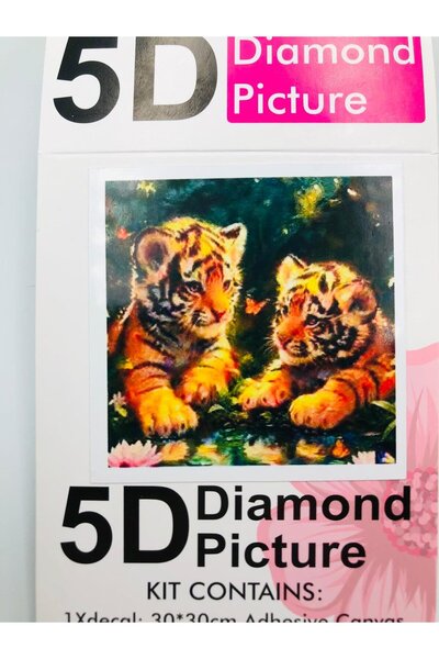 DUCK HOBY لوحة فسيفساء ماسية مقاس 30x30 مرصّع بالخرز مرصّع بالأحجار لوحة فسيف...