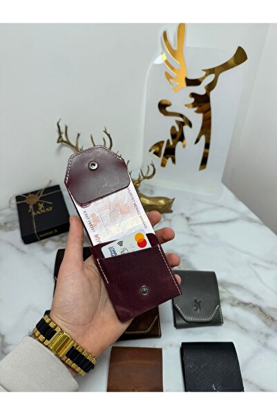 SANAT LEATHER 100% Genuine Crazy Leather Handmade Minimalist Wallet - Crazy L...