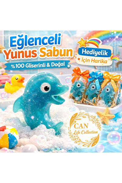 shop Eğlenceli Yunus Sabun –5 Adet Oynar Gözlü Doğal Gliserinli Çocuk Sabunu