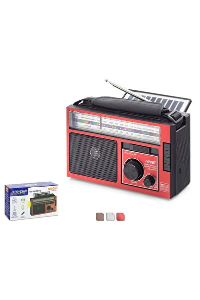 NNS NS9952BTS Bluetooth Nostaljik FM Radyo TWS USB TF AUX Solar Şarjlı Taşına...
