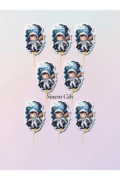 Sinem Gift Space Birthday Concept - Space Cupcake Decoration - Space 8-Piece ...