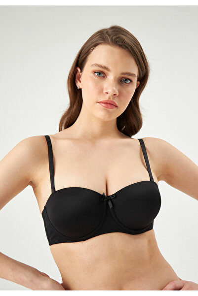 Eros Black Adele Non-Slip Silicone Strapless Push-Up Bra