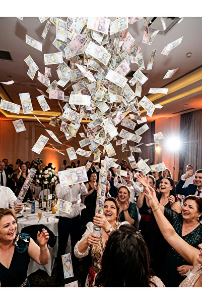 OEM Tun Confetti Bani 60cm - Ploaie Bancnote Lei (Replici) - Petreceri & Nunt...