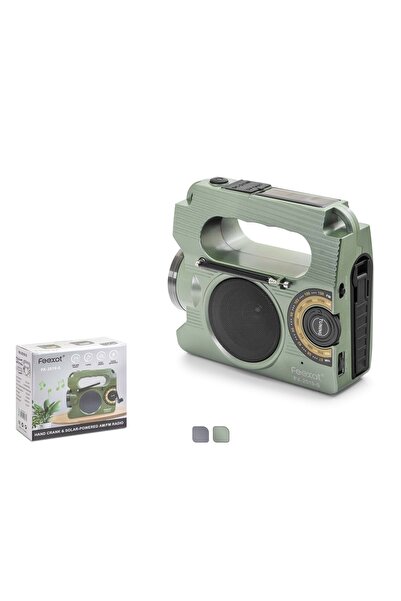 FEEXOT FX2519S Bluetooth FM Radyo USB Solar Şarjlı Dinamolu LED El Fenerli Ta...