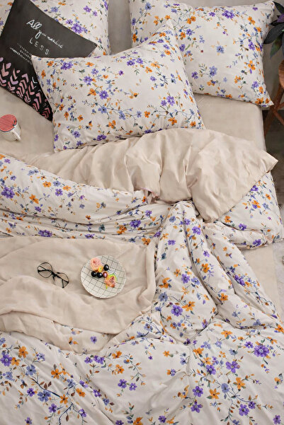 İQON Fitted Sheet Pack of Duvet Cover Set Single Jungle Orange