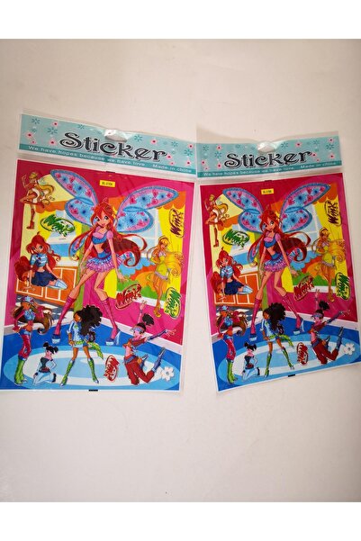 sticker Winx Kızları İnce Kabartmalı Çıkartma Etiket Seti - 2 Adet Birlikte