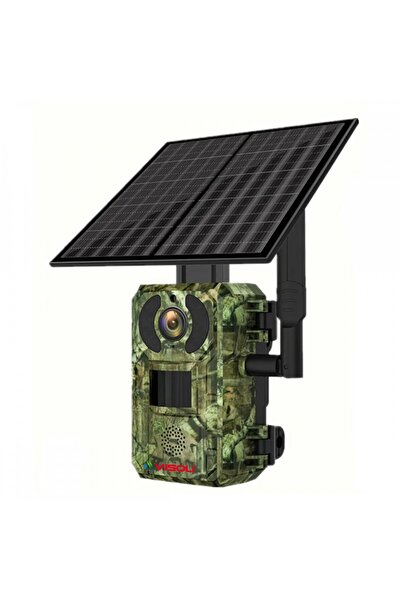 Visoli Camera de Vanatoare cu Panou Solar Sim 4G Visoli® H10, Lentila 4MP, Re...