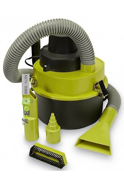 BASHAR Aspirator auto rotund turbo verde de 12 V pentru murdărie umedă și uscată