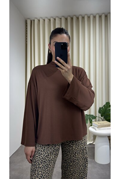 YOUR NAME guler ridicat supradimensionat lejer Bluză