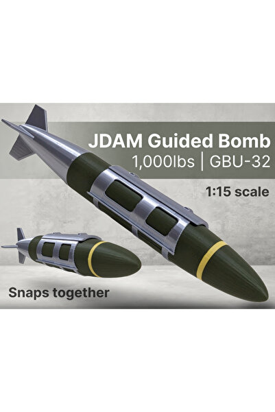 Titrek Toys JDAM 1000lb Güdümlü Bomba GBU-32 - JDAM 1000lb Guided Bomb (Repli...