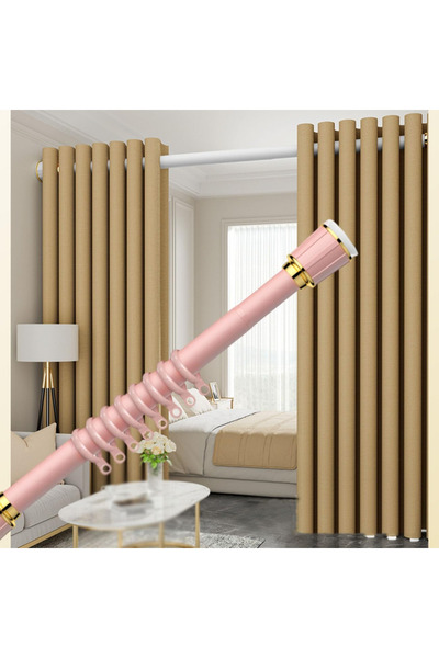 Zilan Bara metalica extensibila perdea dus, roz,140- 210 cm