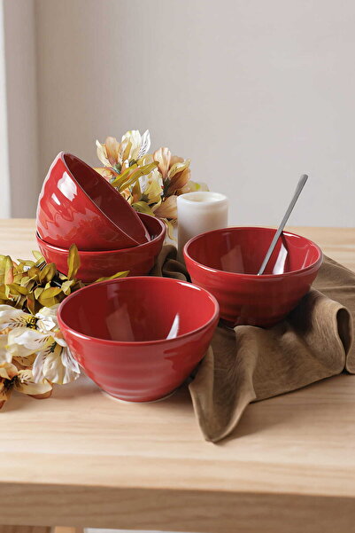 Keramika Red Escargot Bowl 14 cm 4 Pieces 506