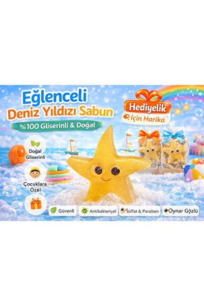 shop Fun Starfish Soap – 5 Pieces of Children's Soap with Natural Glycerin an...