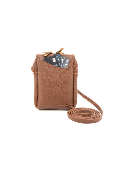 Yul Atelier Telefon Çantası Vegan Deri Küçük Çapraz Çanta Ön Cepli ve Ayarlan...